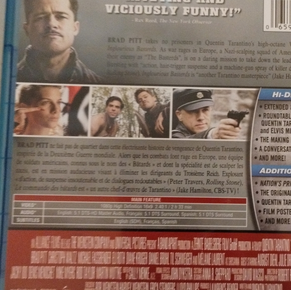 Blue ray movie Brad Pitt Ingl furious basterds - Picture 3 of 3